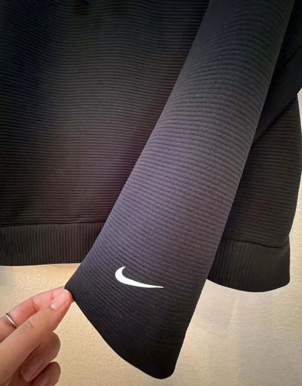 Nike Women's Dri-Fit Ribbed Textured Pullover Hoodie